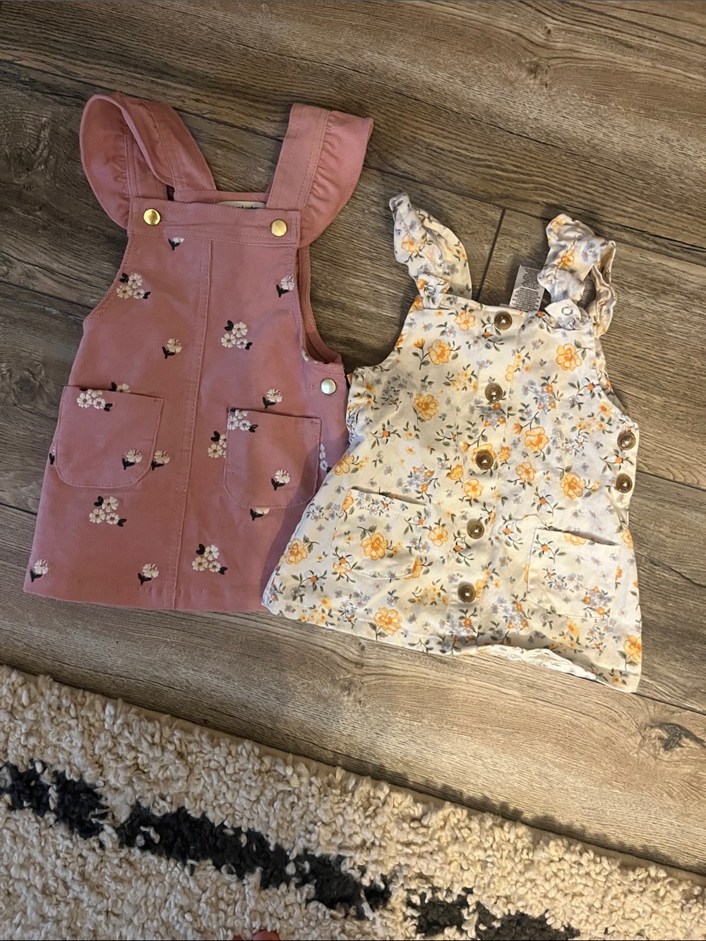 Nicole Miller New York Floral Baby Dress - Yellow & Cream and pink floral jumper